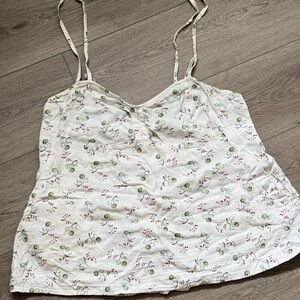 Easel Floral Gauze Camisole Top Cottagecore Boho Elastic Sz.XL